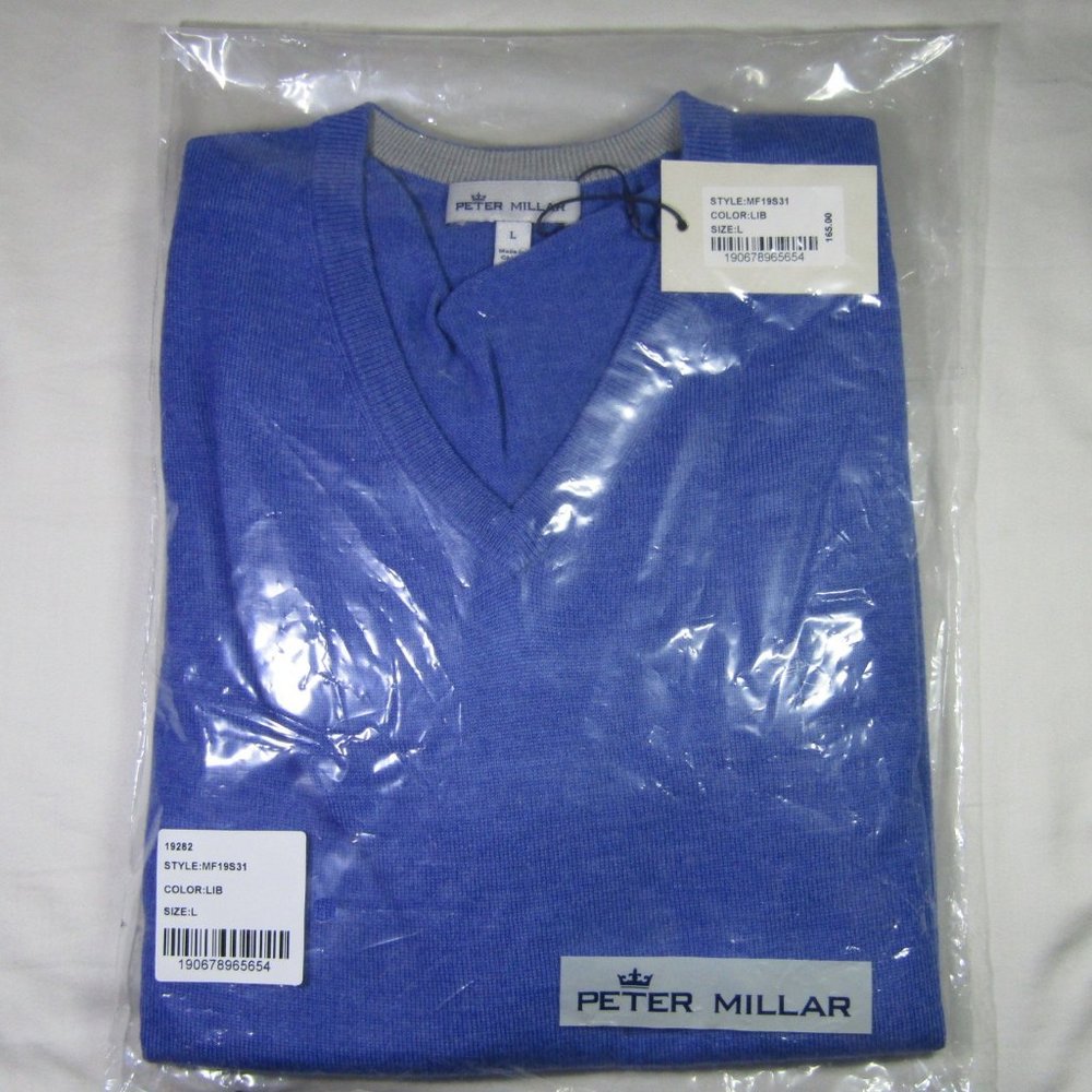 (L) Solid Blue, Light-Thin Men's Sweater